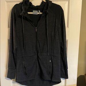 Athleta Black Zip-Up Hoodie